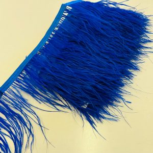 Ryškiai mėlynos (rugiagėlės) stručio plunksnos, 8-11cm, 1m, 02133
