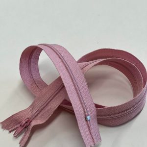 Spiralinis pelenų rožinis užtrauktukas, 65cm ,1vnt 65s/D377