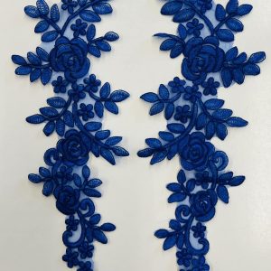 Rugiagėlės mėlynumo nėriniai, gėlėti, 35*15cm, 1vnt 02304