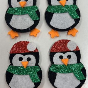 Prisiuvamos veltinio aplikacijos „Kalėdinis pingvinas”, 1vnt 02359