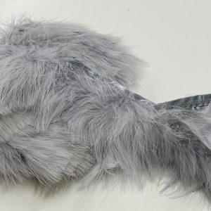 Šviesiai pilka Marabu plunksnų juosta, 8-10cm, 1m 02425
