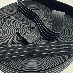 Juoda guma su silikonu, 3cm, 1m 9125/332