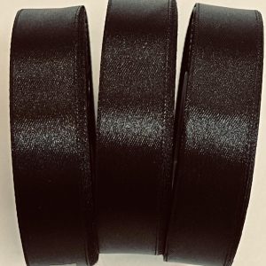 Juoda atlasinė juostelė, 18mm, 1m S18/3204