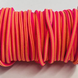 Gumytė – virvelė, oranžinė/rožinė, 5mm, 1m ELS/18L224
