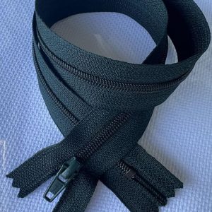Tamsiai žalias spiralinis užtrauktukas, 50cm, 1vnt 50s/D017