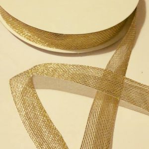 Auksinė dekoratyvinė juostelė, 21mm, kiaura, 1m YC1923/032