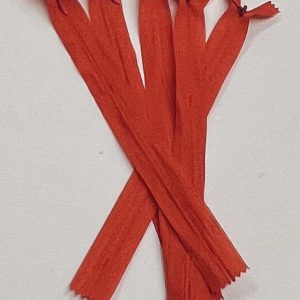 Tamsios koralo spalvos paslėptas užtrauktukas, 22cm, 1vnt 22p/627