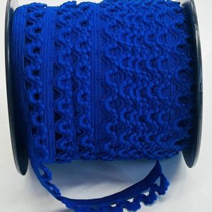 Ryškiai mėlyna banguota gumytė, 1,5cm, 1m 50016/340