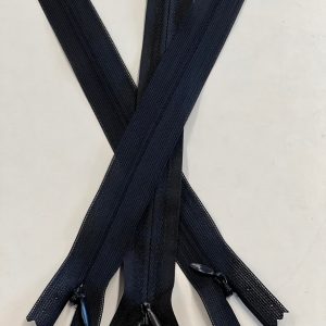 Paslėptas juodas užtrauktukas, 40cm, 1vnt 40p/332