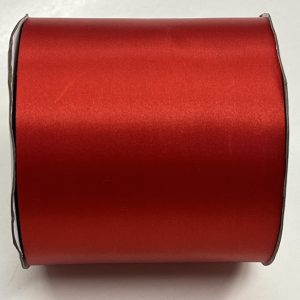 Raudona atlasinė juosta, 10cm pločio, 1m W100/3079