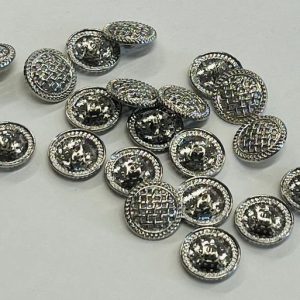 Sidabrinė metalinė saga, perkištom juostelėm, 18mm, 1vnt 02458
