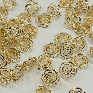 Skaidri sagutė – rožytė, 12mm, 1vnt 02552