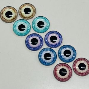 Klijuojamos akytės žaisliukams, 22mm, įvairių spalvų, 1 pora 02544