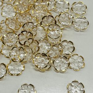 Skaidri sagutė – gėlytė, 12mm, 1vnt 02552