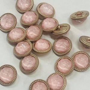 Auksinė saga „Skaidrus šviesiai rožinis akmuo”, 21mm, 1vnt 02575