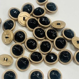 Auksinė saga „Skaidrus juodas akmuo”, 21mm, 1vnt 02577