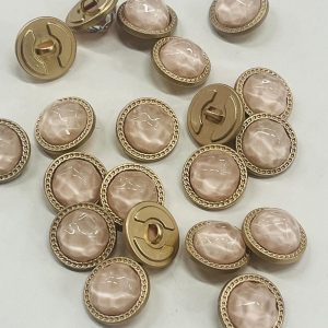 Auksinė saga „Skaidrus kreminis akmuo”, 21mm, 1vnt 02574