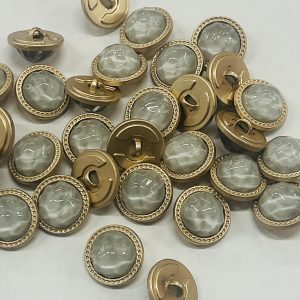 Auksinė saga „Skaidrus šviesiai pilkas akmuo”, 21mm, 1vnt 02572