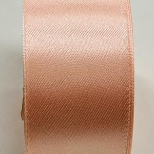 Persikinė atlasinė juostelė, 38mm,1m S38/3034