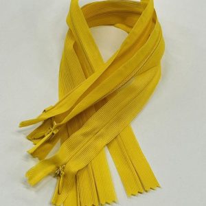 Geltonas paslėptas užtrauktukas, 40cm, 1vnt 40p/352