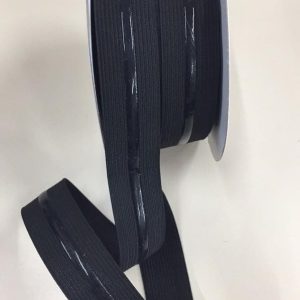 Juoda guma su silikonine juostelė, 25mm, 1m FL25/332