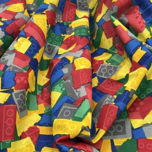 Marga medvilnė „Lego kaladėlės”, 1m 2659