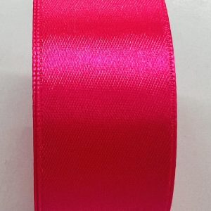 Neoninė rožinė atlasinė juostelė, 30mm, 1m S30/3052