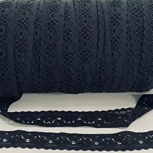 Juoda elastinė gipiūrinė juostelė, 2,2cm, 1m PL17E/332