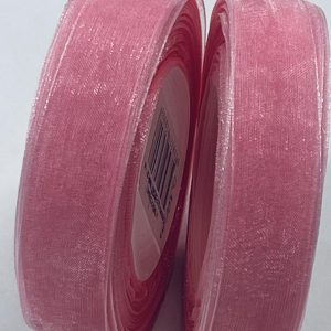 Šviesiai rožinė organzos juostelė, 19mm, 1m O19/3043