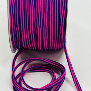 Gumytė – virvelė, 5mm, rašalinė/ryškiai rožinė, 1m ELS/18L2260