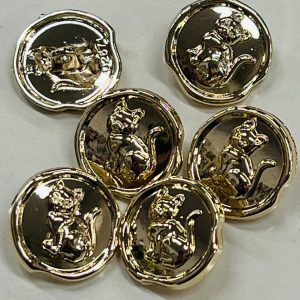 Vintažinė auksinė saga „Katė”, 17,5mm, 1vnt 02585