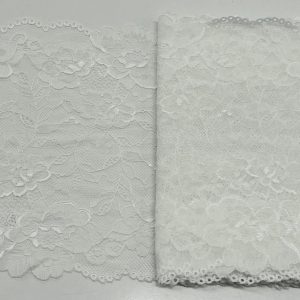 Pieno baltumo nėrinių juosta, 20cm, 1m 02599