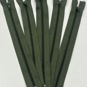 Samanų spalvos spiralinis užtrauktukas, 20cm, 1vnt 20s/327