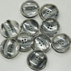 Plastikinė pilko perlamutro saga, 23mm, 1vnt 00093