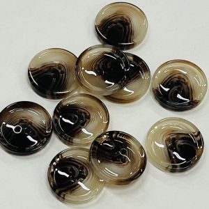 Plastikinės rudai rainos sagos, 25mm, 1vnt 02635