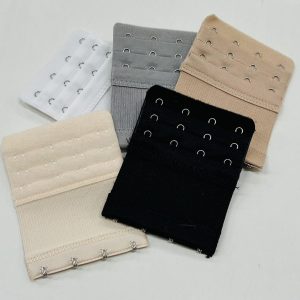 Liemenėlės prailginimas su guma, 3*4 susegimų, 76*100mm, įvairių spalvų, 1vnt 02673