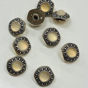 Vintažinė geometrinė saga, auksinė/juoda, 21mm, 1vnt 02698