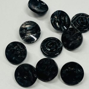 Juoda perlamutrinė saga ant kojelės, 20mm, 1vnt