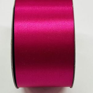 Ryškiai rožinė (fuxia) atlasinė juostelė, 6cm, 1m W060/3081