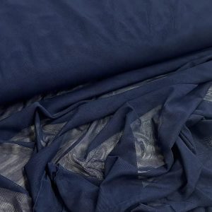 Tamsiai mėlynas tinklelis su elastanu, 1m 0785