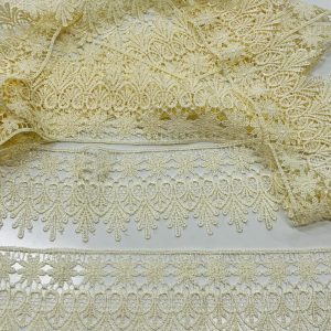 Šampaniniai standesni nėriniai „Varvekliai”, 8,5cm, 1m 01596