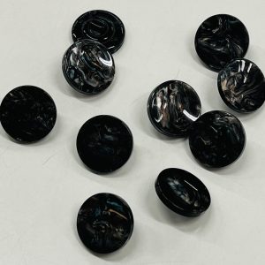 Plastikinė saga „Pilkas/juodas perlamutras”, 20mm, 1vnt 02836