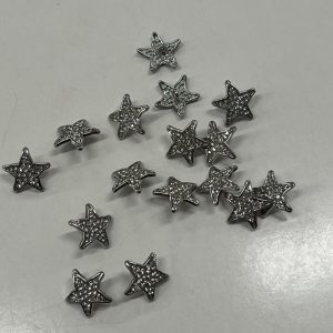 Metalinė saga „Sidabrinė akučių žvaigždutė”, 18mm, 1vnt 02841