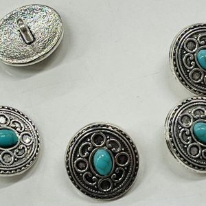 Sidabrinė saga „Vintažinis turkis”, 17,5mm, 1vnt 02848