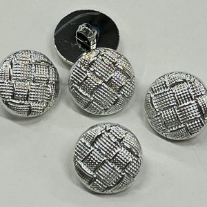 Sidabrinė plastikinė saga „Pintos juostelės”, 22mm, 1vnt 02892