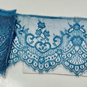 Pelenų melsva nėrinių juosta, 18cm pločio, 1m 02916