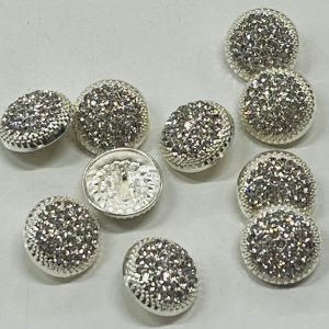 Metalinė sidabrinė saga „Kristaliukai”, 18mm, 1vnt 02973