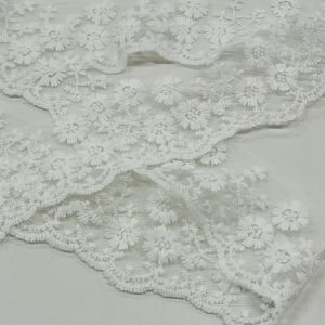 Pieno baltumo nėrinių juosta, 5,5cm pločio, 1m 02978