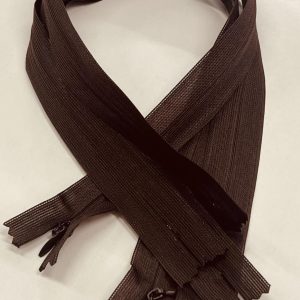 Tamsiai rudas paslėptas užtrauktukas, 45cm, 1vnt 45p/304
