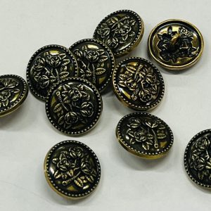 Vintažinė bronzinė saga „3 rožytės”, 18mm, 1vnt 02987